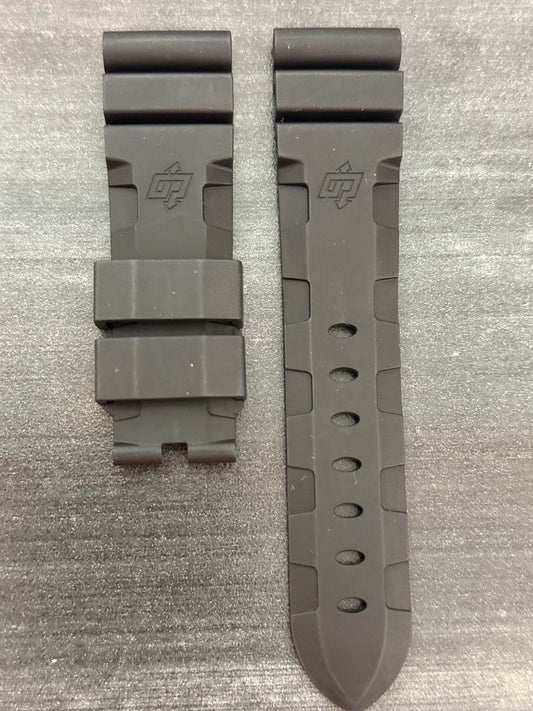 Panerai 24MM Black Rubber Accordion Tang Strap (24/22MM)