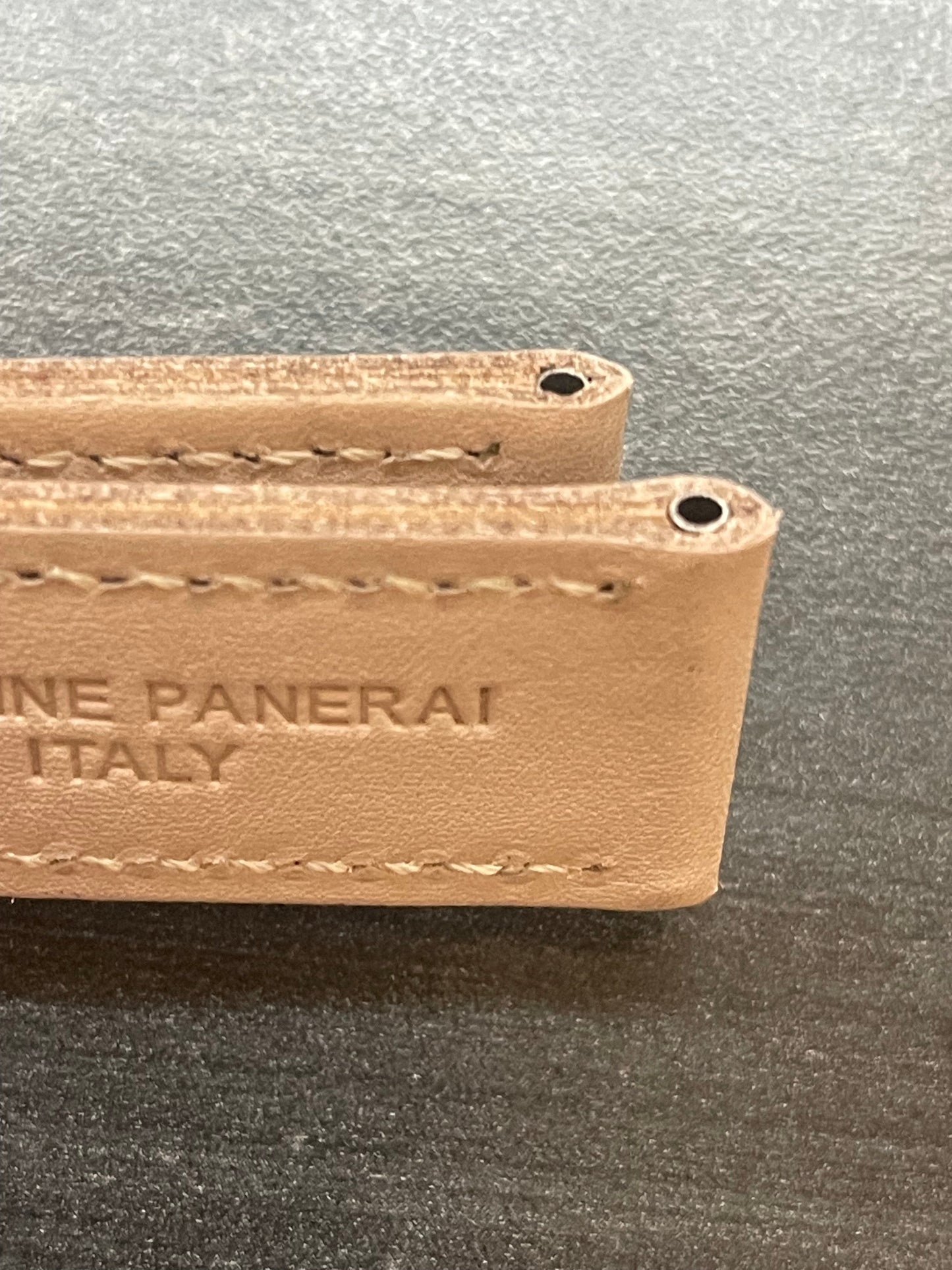 Panerai 24MM Tan Calf Vintage "OP" Tang Strap (24/22MM)