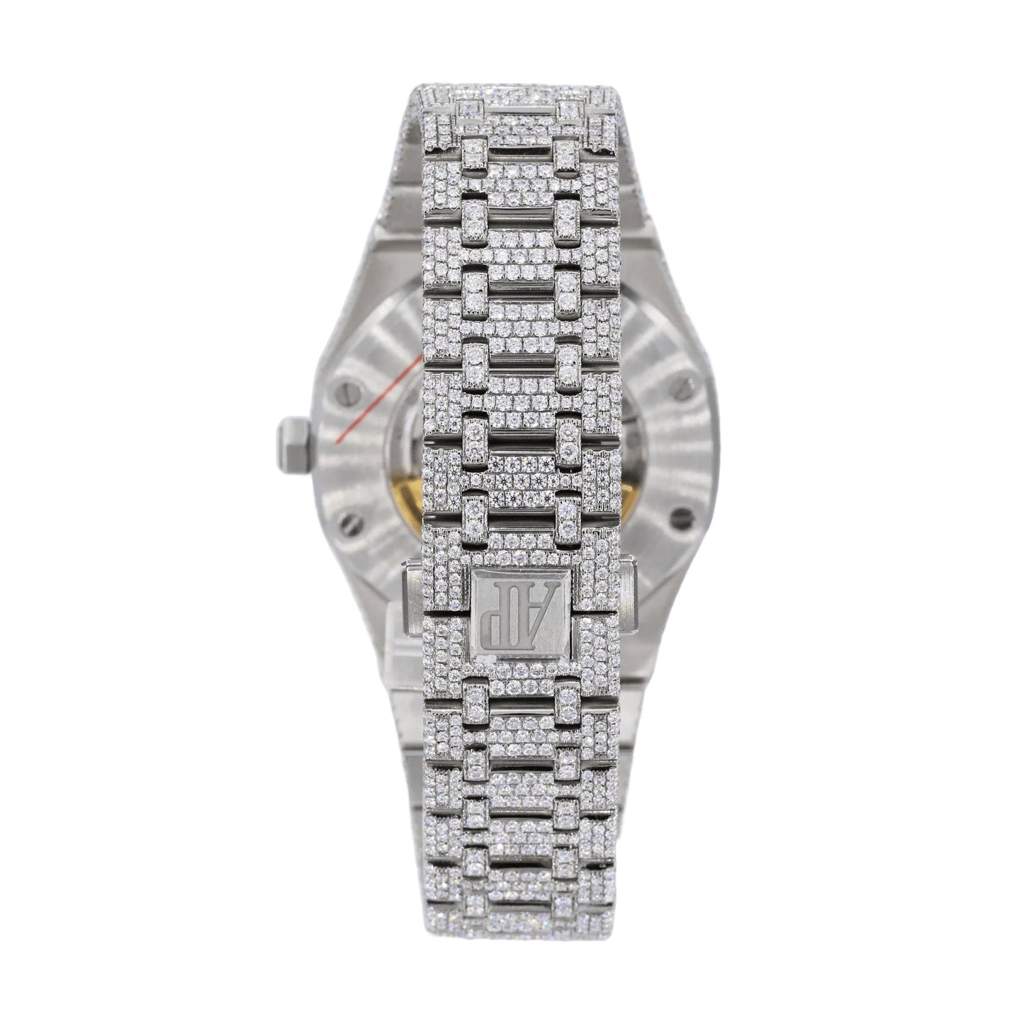 AUD 41MM Moissanite Watch Silver/Gold