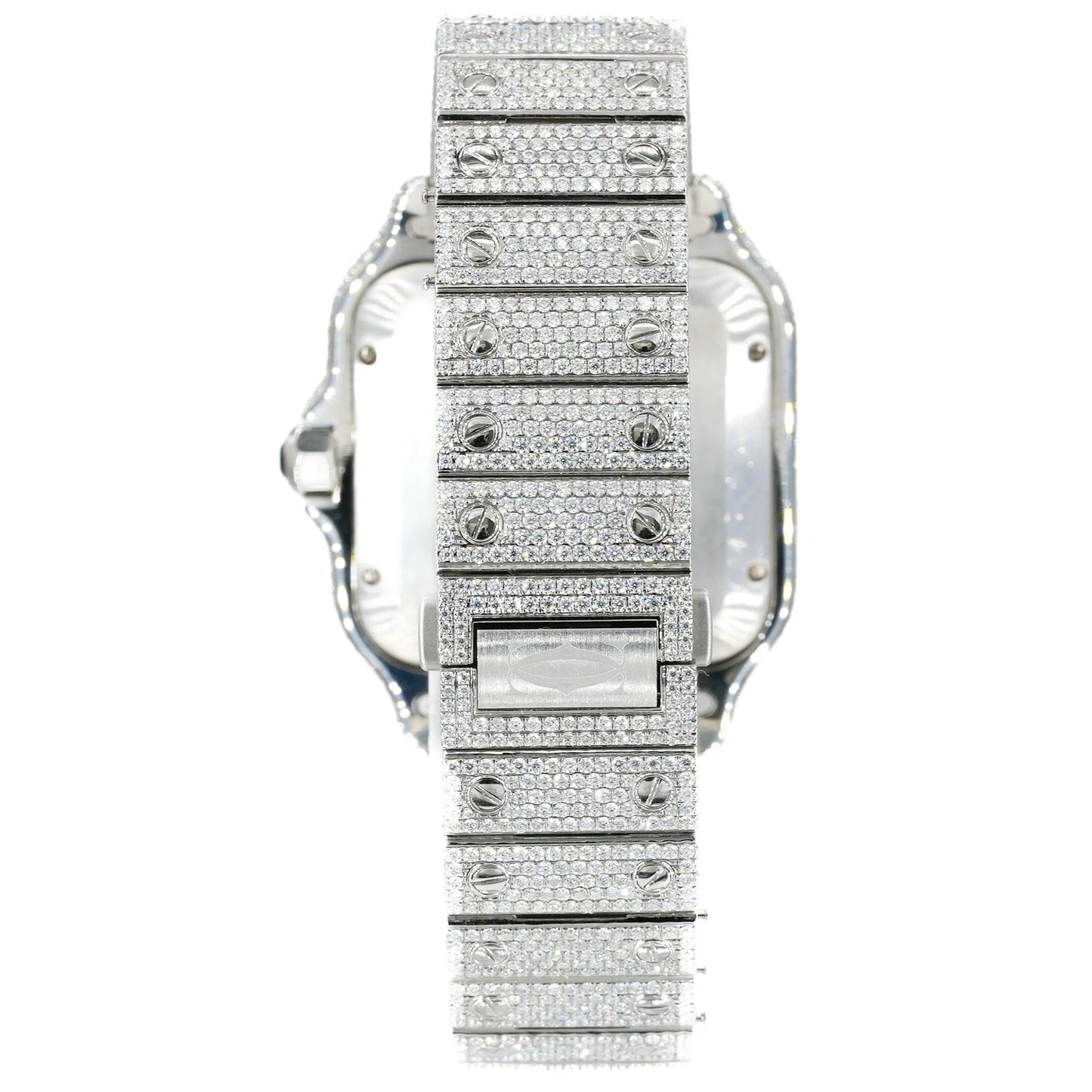 CA 41MM Moissanite Watch Roman Dial