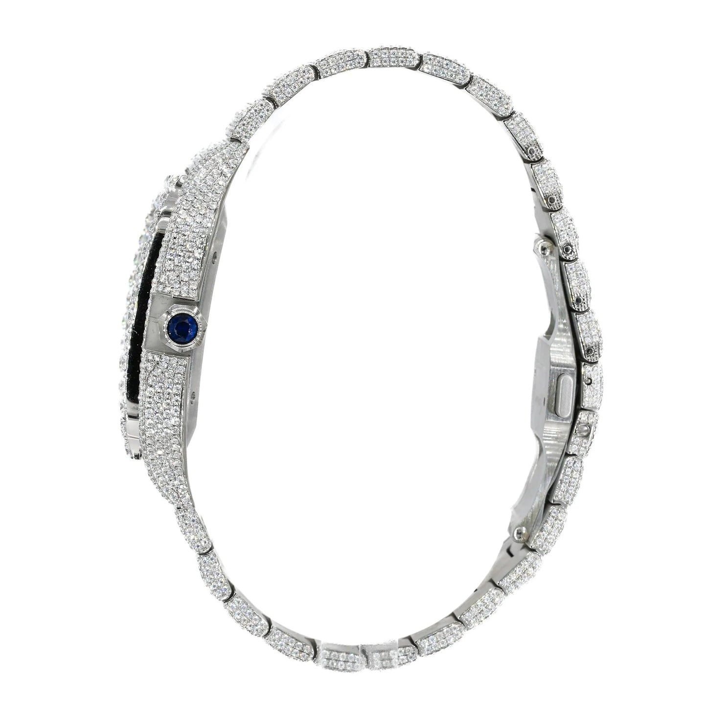 CA 41MM Moissanite Watch Roman Dial