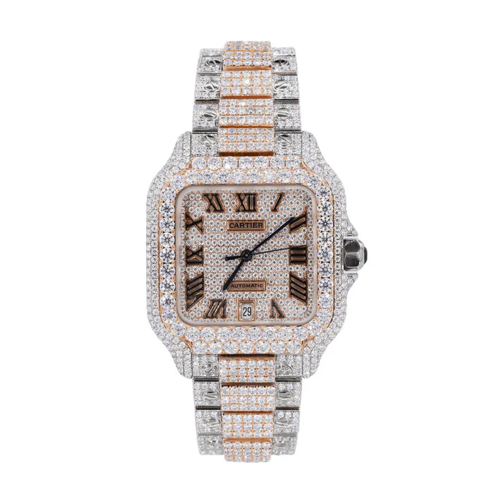 Moissanite Watch Silver/Rose