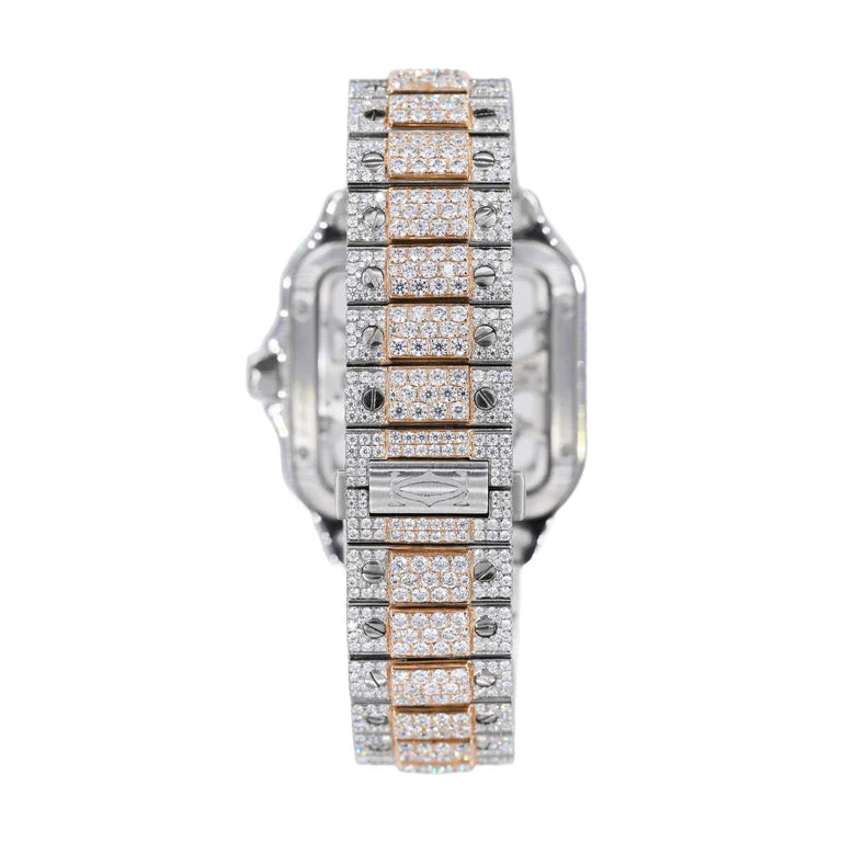 Moissanite Watch Silver/Rose