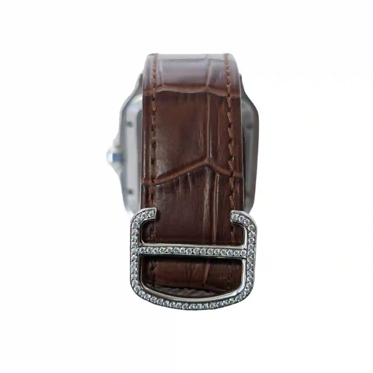 CA 40MM Moissanite Watch Leather