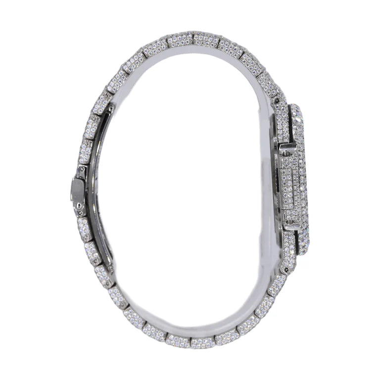 PT 41MM Moissanite Watch Baguette Dial