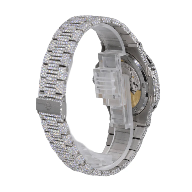 PT 41MM Moissanite Watch Baguette Dial