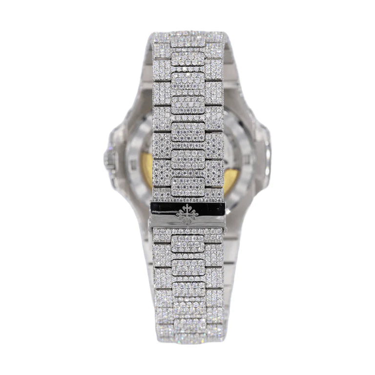 PT 41MM Moissanite Watch Baguette Dial
