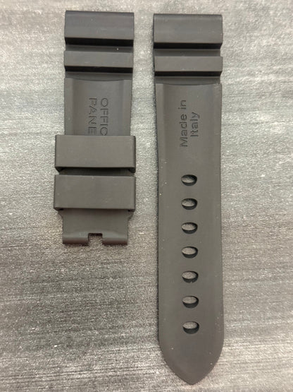 Panerai 24MM Black Rubber Accordion Tang Strap (24/22MM)