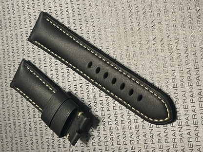 Panerai 24MM Black Calf Tang Strap (24/22MM)