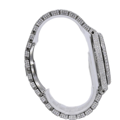 AUD 41MM Moissanite Watch Silver/Gold