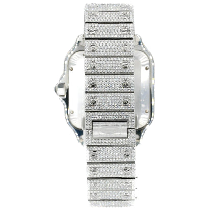CA 41MM Moissanite Watch Roman Dial