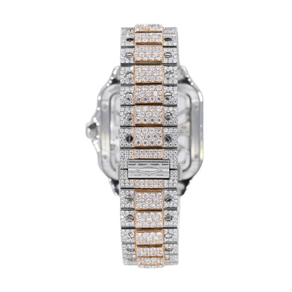 Moissanite Watch Silver/Rose