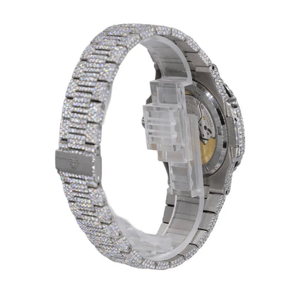 PT 41MM Moissanite Watch Baguette Dial